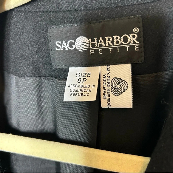 Black Wool Blazer Size 8 Petite - Picture 3 of 6